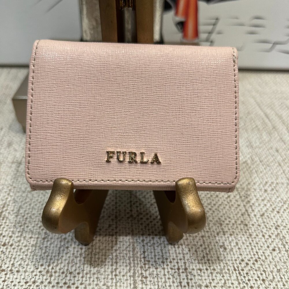 Furla Dusty Pink Leather Compact Wallet
